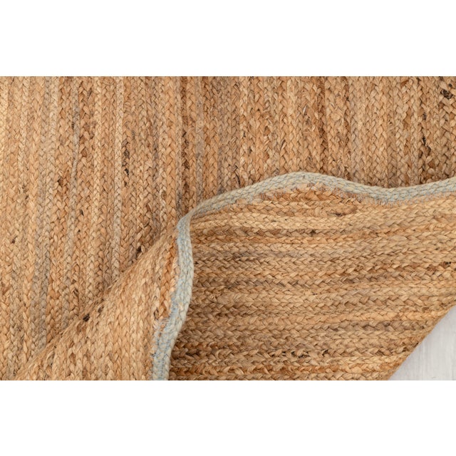 Textile 5x8Ft. Laurel Wave Scallop Edge Jute Rug For Sale - Image 7 of 11