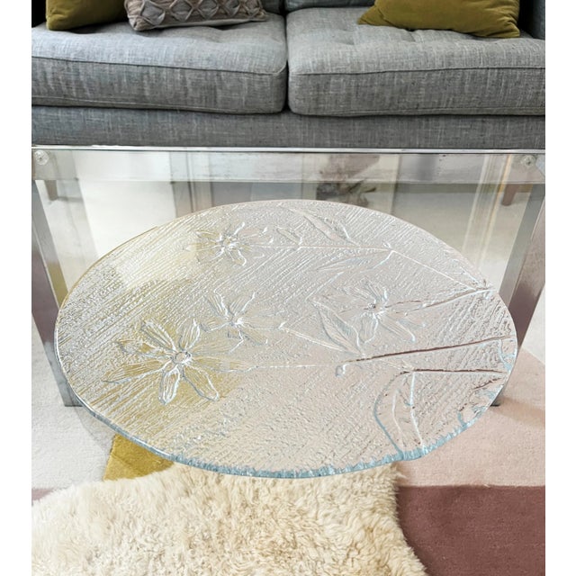 1970s Vintage 1976 Blenko Daisy Flower Platter For Sale - Image 5 of 5