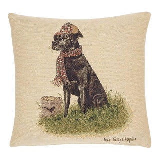 Sir Lancelot Labrador Cushion With Feather Filler - 33x33cm (13"x13") For Sale