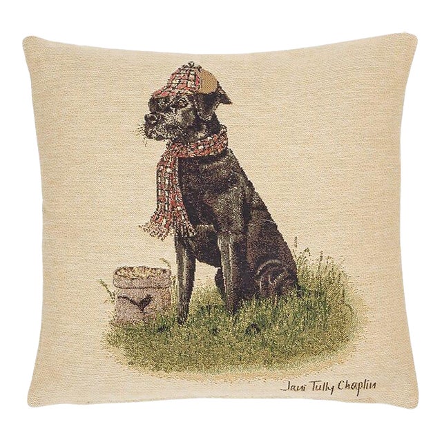Sir Lancelot Labrador Cushion With Feather Filler - 33x33cm (13"x13") For Sale