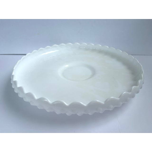 Vintage Fenton White Hobnail Milk Glass Vase & Large Centerpiece Bowl – Set of 2 For Sale - Image 9 of 11