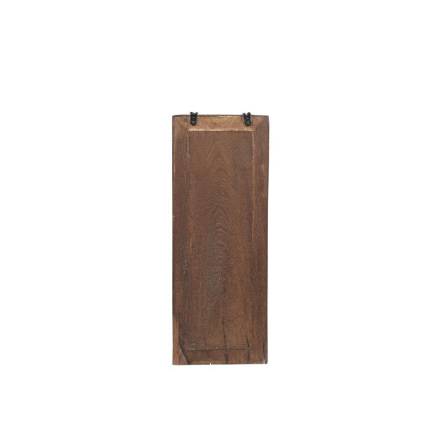 This Vintage Indian Carved and Painted Teakwood Panel is a striking decorative architectural fragment featuring a...