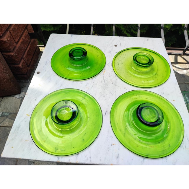 Handmade Glass Candleholders from Maria Vinka, 1990s, Set of 4 For Sale - Image 9 of 11