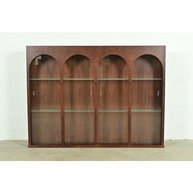 A rare and outstanding Mid-Century Modern glass front bookcase or display cabinet By T.H. Robsjohn-Gibbings for Widdicomb,...