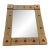 Vintage Wooden Country Folk Art Heart Rectangle Mirror For Sale