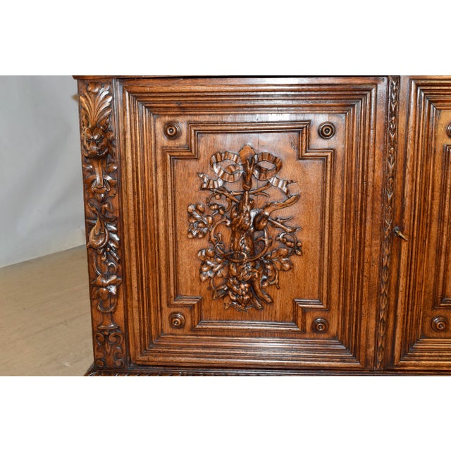 Brown 19th Century French Buffet Deux Corps For Sale - Image 8 of 10