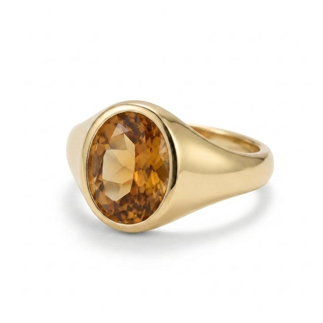 Elevate your jewelry collection with this refined gemstone ring. Expertly crafted in 18K gold plating over 925 sterling...