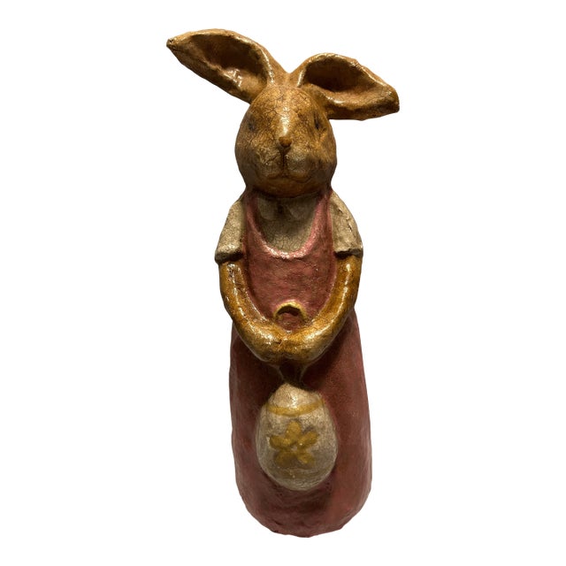 Late 20th Century Paper Mache Lady Rabbit For Sale