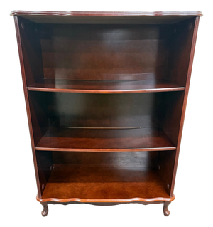 Vintage Queen Anne Style Mahogany Bookshelf Bookcase
