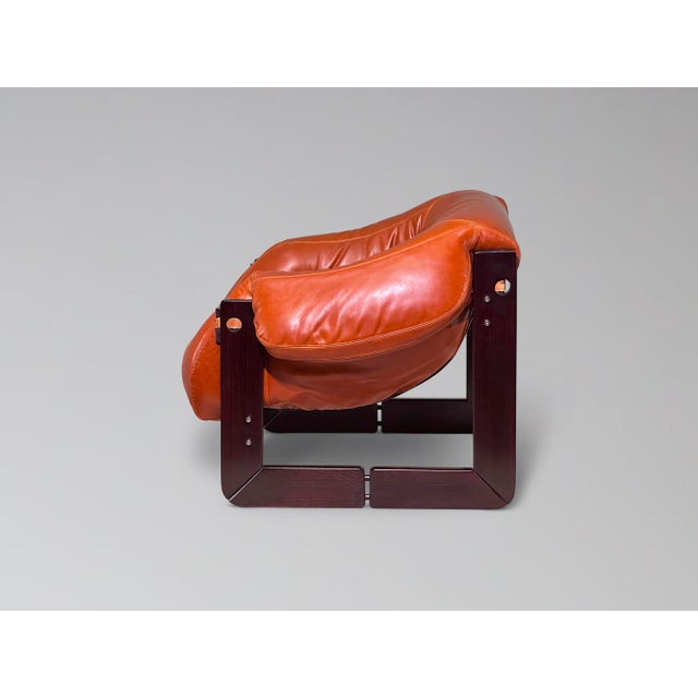 Brown Restored Percival Lafer Mp-97 Rosewood and Leather Lounge Chair For Sale - Image 8 of 14