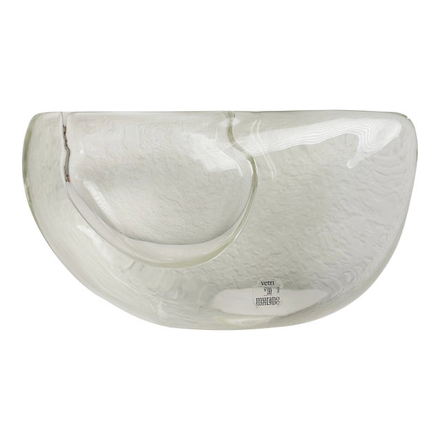 Italian Cenedese Vetri Murano Glass Vase For Sale