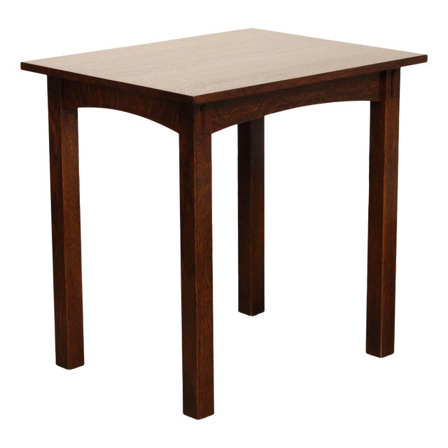 Stickley Mission Style Oak Side Or Writing Table For Sale