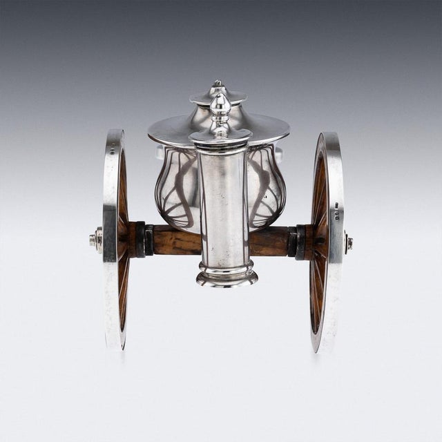 Antique 19th Century Novelty Silver Table Lighter from E H. Stockwell, 1870 For Sale - Image 4 of 17
