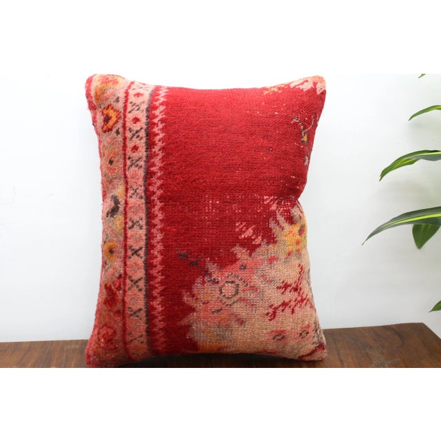 Raspberry Red 2 Turkish Decorative Pillow Covers - 16"x19.5" For Sale - Image 8 of 13