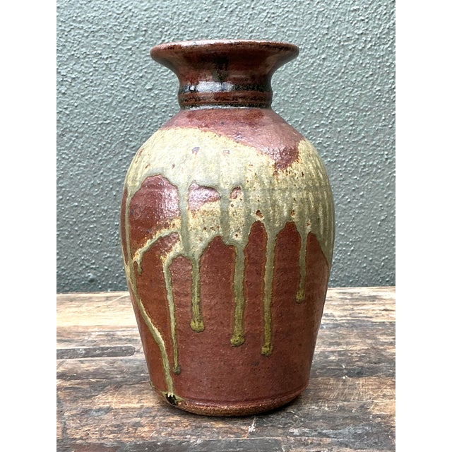 Ceramic Vintage Original Studio Pottery Vase For Sale - Image 7 of 12