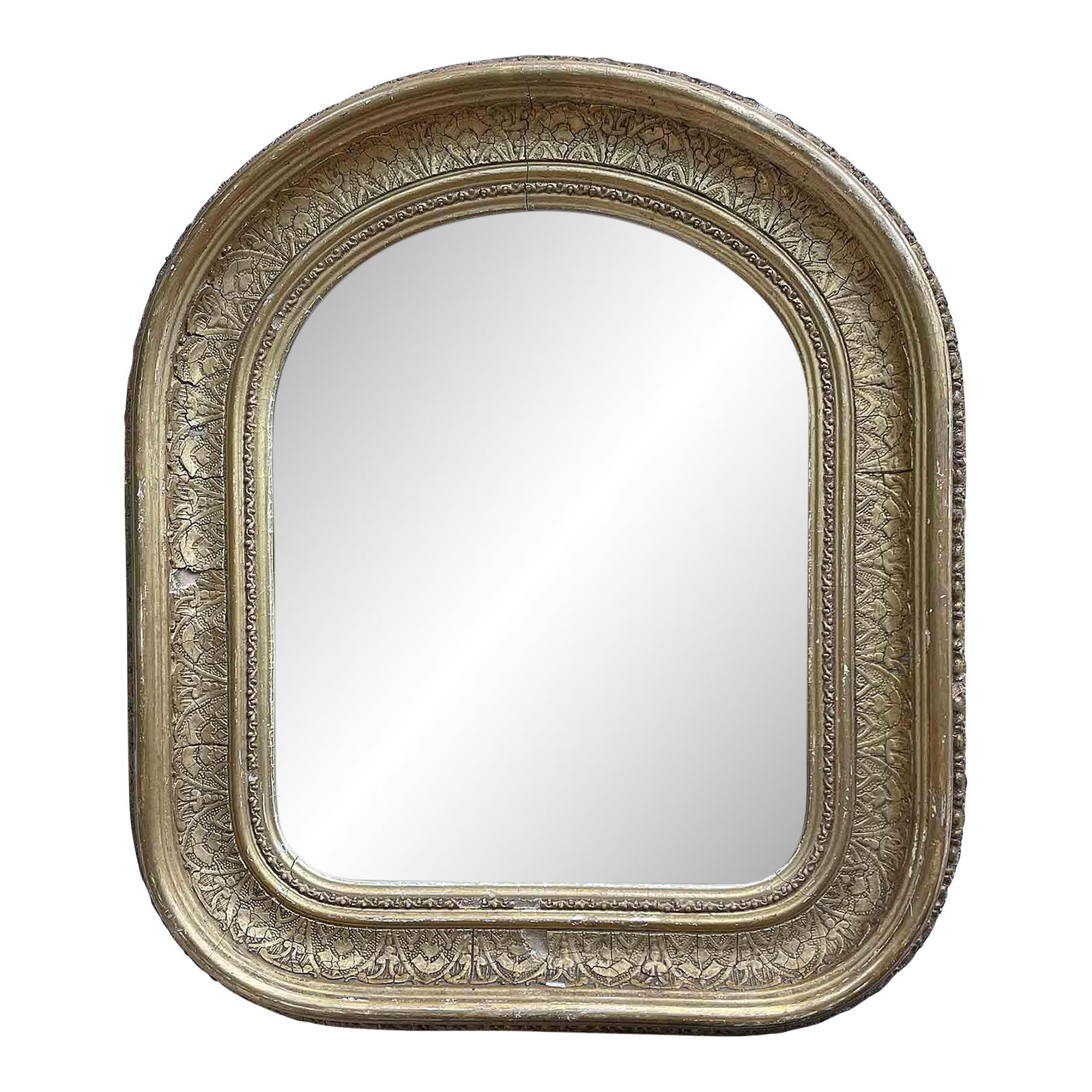Early 20th Century Petite Gilt Arched Mirror Chairish