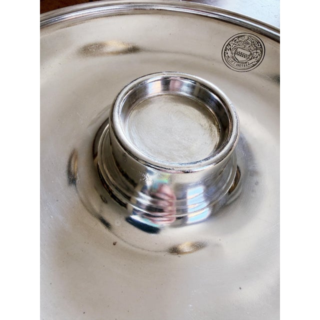 Mid-Century Modern Vintage Silver Plated Serving Dish From the Clift Hotel San Francisco For Sale - Image 3 of 7