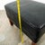 1960s Mid Century Danish Modern Ottoman Footstool Wood Black Leather Cushion MCM For Sale - Image 10 of 11