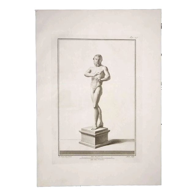 Carlo Nolli, Ancient Roman Statue, Original Etching, 18th-Century For Sale