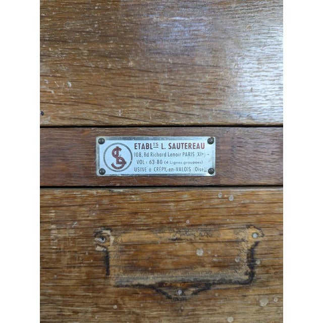 2000 - 2009 Oak Plan Cabinet by L. Sautereau For Sale - Image 5 of 8