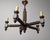 French Brutalist Carved Wood Chandelier by Charles Dudouyt, 1940s For Sale - Image 15 of 15