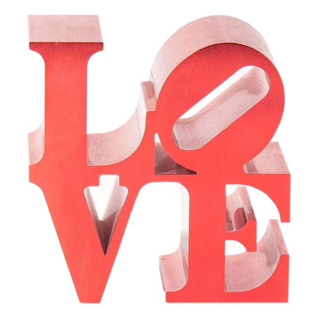 Robert Indiana Red Love Paperweight For Sale