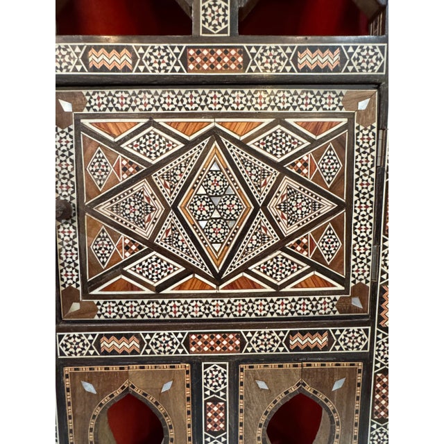 Vintage Marquetry Wood Inlay Corner Style Decor Shelf, 2 Pieces For Sale - Image 9 of 9