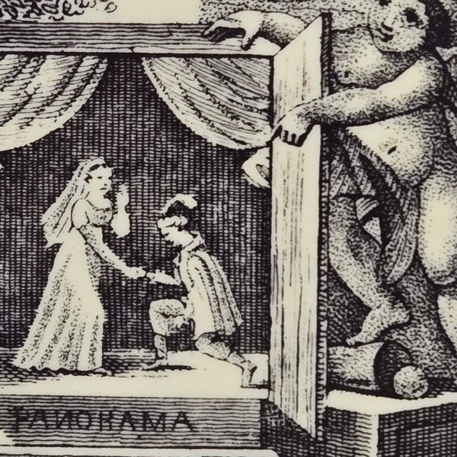 Mid 20th Century Framed Creamware Plate After Creil Panorama Series For Sale - Image 5 of 9