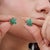 Handcrafted 5.02 Ct Natural Green Emerald Floral Cluster Stud Earrings 2 Pieces For Sale - Image 4 of 13