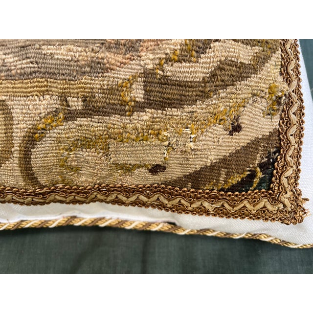 Pillow Featuring an 18th-Century Tapestry Panel Depicting a Gentleman. For Sale - Image 13 of 14