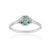 Metal Silvorra Sterling Silver Natural Emerald Ring With Diamond Accents, Size 8 For Sale - Image 7 of 12