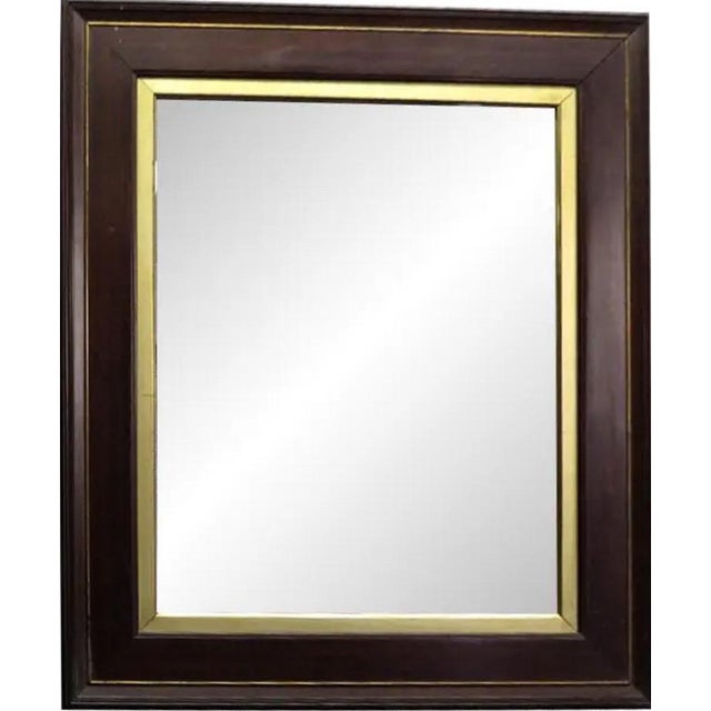 Antique 19th Century Victorian Walnut Deep-Well Wall Mirror With Lemon-Gilt Liner For Sale - Image 11 of 11