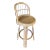 Restored 3-Strand Rattan Bar Stool W/ Stick Reed Rattan Back For Sale
