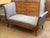 19th Century French Empire Day Bed or Window Seat Upholstered in Linen on Walnut Frame For Sale - Image 5 of 8