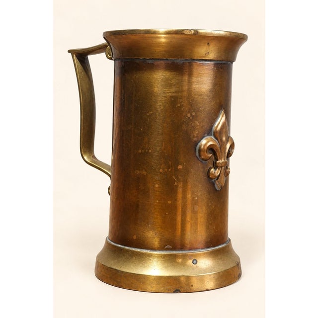 Art Nouveau Beer Mug by Max Le Verrier Bronze & Fleur-De-Lis, 1890s For Sale - Image 6 of 6