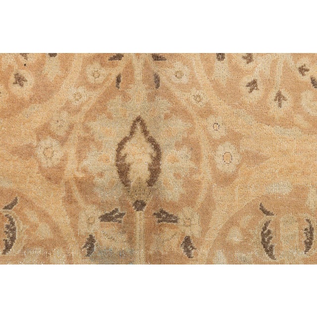 Antique Persian Tabriz Botanic Handwoven Wool Rug For Sale - Image 10 of 11