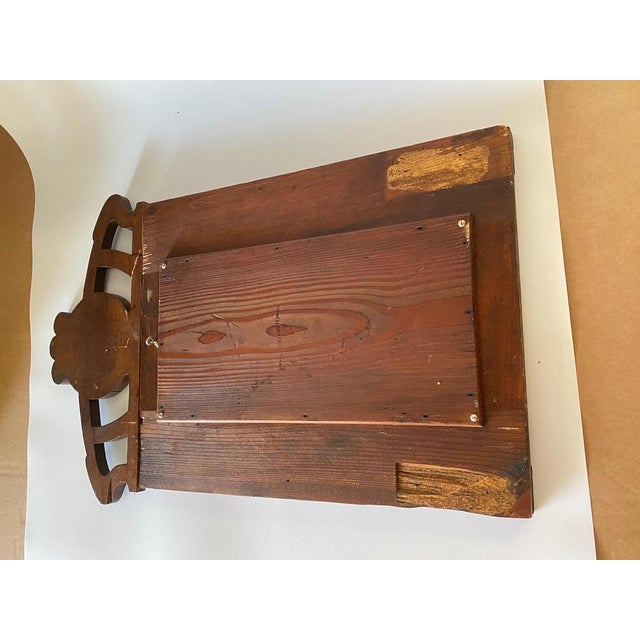 Art Nouveau Wood Wall Mirror with Facet Cut, Austria, 1900s For Sale - Image 5 of 18