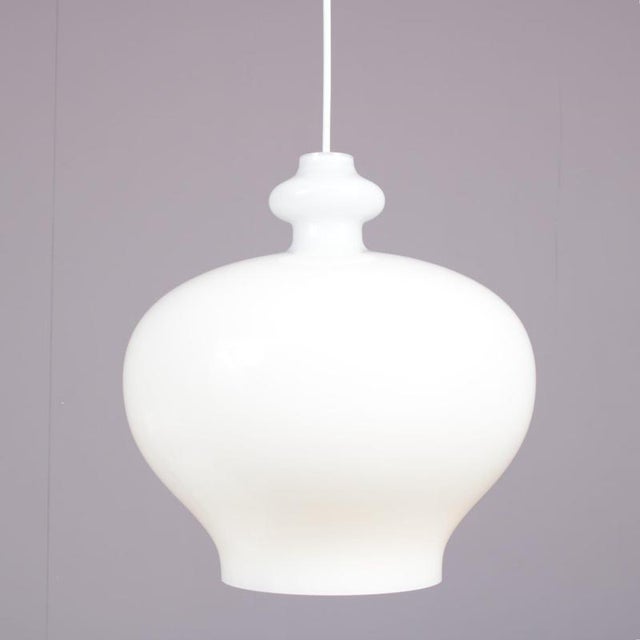 Glass Pendant Lamp by Hans Agne Jakobssen for Markaryd, Sweden, 1960s For Sale - Image 7 of 8