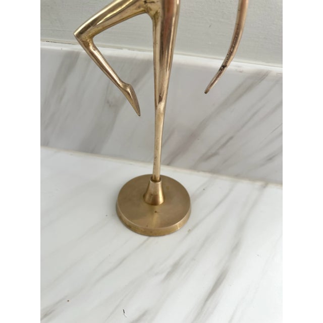 Mid-Century Modern 1970s Mid-Century Modern Brass Dancing Figurine For Sale - Image 3 of 3