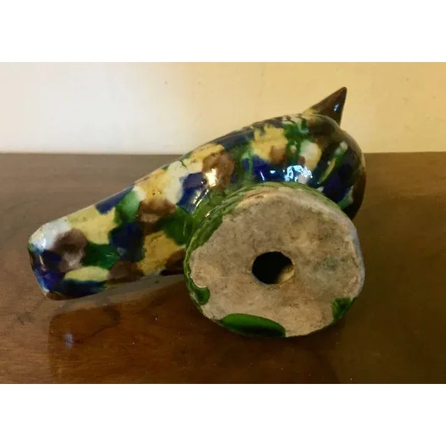 Antique 19th Century Chinese Porcelain Glazed Bird Figure For Sale - Image 10 of 11