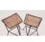 Pair of Vintage French Iron and Rattan Counter Stools For Sale - Image 4 of 11