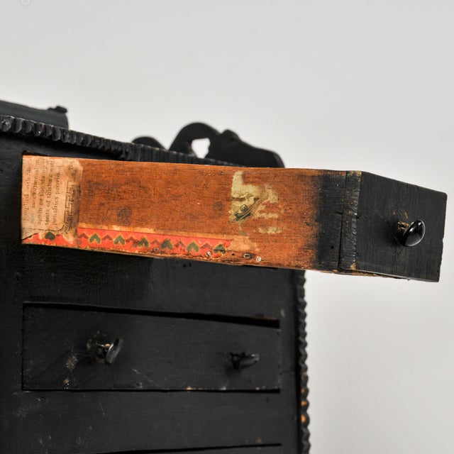 Early 20th Century Primitive Folk Art Jewelry Box Tabletop Chest of Drawers Tramp Art Detail For Sale In Rochester - Image 6 of 17