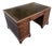 Antique Early 19th Century English Georgian Mahogany Partners' Desk With Green Leather Writing Surface, [54"w X 35.5"d X 30.5"h] For Sale