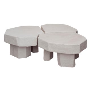 Ruins Segmented Coffee Tables in Resin by Szymon Keller, Set of 3 For Sale