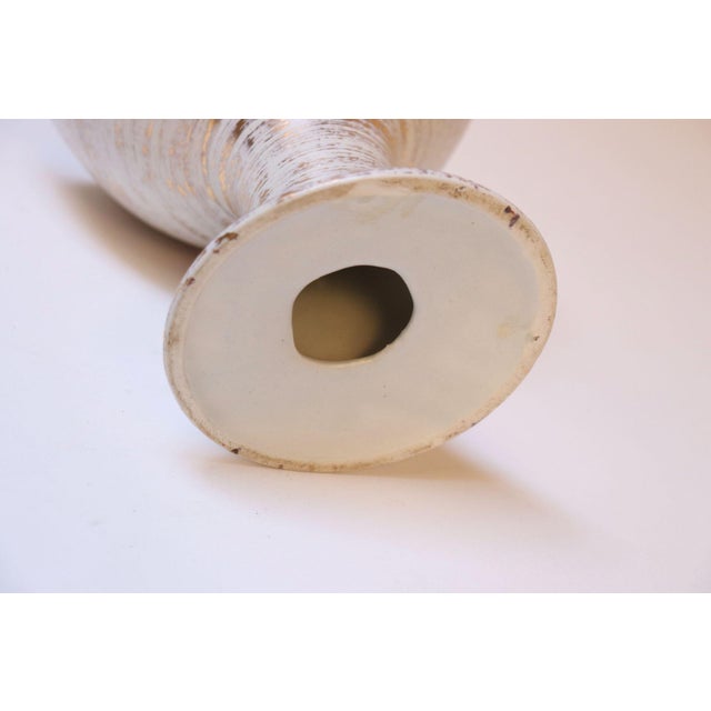 Vintage Haeger Gold Tweed 22k Compote / Urn / Lidded Pedestal Catch-All For Sale - Image 11 of 12