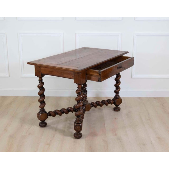 Brown French 19th Century Louis XIII Style Walnut Table For Sale - Image 8 of 9