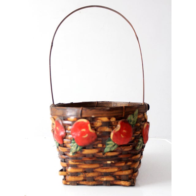 Vintage Woven Apple Basket For Sale - Image 9 of 17
