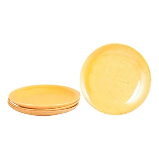 Uranium Glazed Ceramic Plates from Kähler, Denmark, 1930s, Set of 4 For Sale