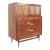 Merton Gershun for American of Martinsville Mid Century X Inlay Walnut 5 Drawer Dresser For Sale