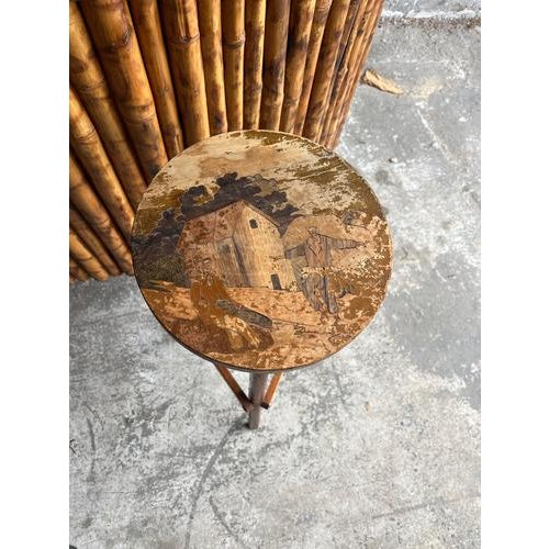 Mid-Century Handcrafted Bamboo Tiki Bar and Stools, Set of 5 For Sale - Image 6 of 14